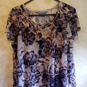 Simply Vera Vera Wand Floral layered blouse XL